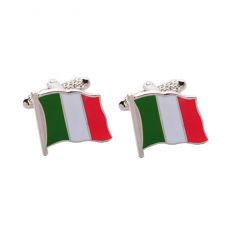 Waving Italian Flag Cufflinks