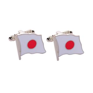 Waving Japanese Flag Cufflinks