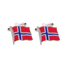 Waving Norway Flag Cufflinks