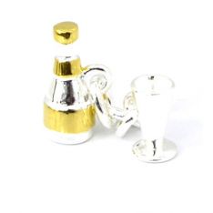 Champagne and Flute Cufflinks