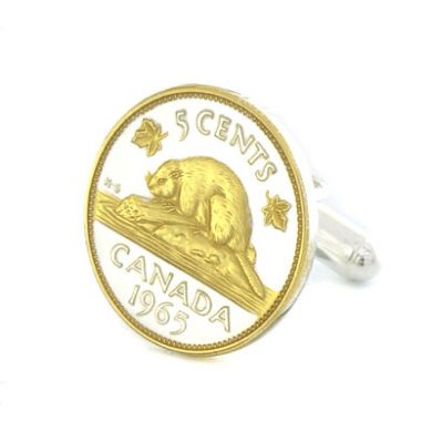 Beaver Coin Cufflinks (Canada)