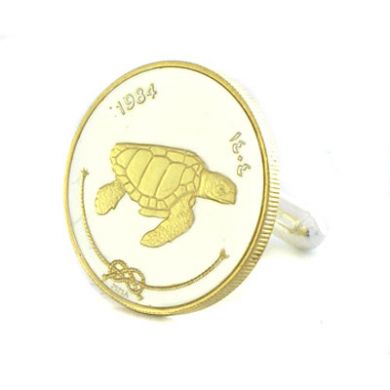 Turtle Coin Cufflinks (Maldives)