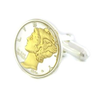 Mercury Dime Coin Cufflinks