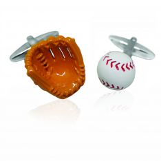 Baseball Glove and Baseball Cufflinks