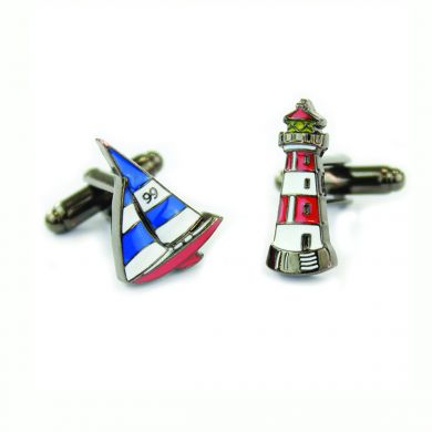 Lighthouse and Boat Cufflinks