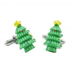 Green Christmas Tree 3D Cufflinks