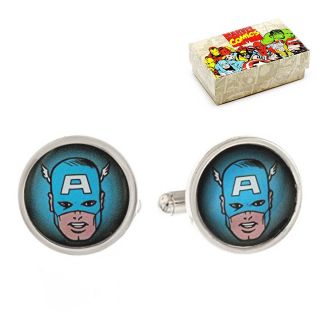 Blue Face Captain America Cufflinks