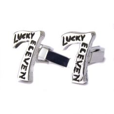 Sterling Lucky 7 Cufflinks