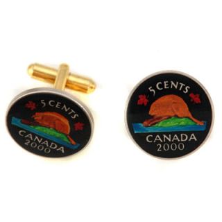 Canada's Beaver Nickel Cufflinks