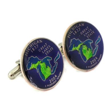 Michigan Quarter Cufflinks