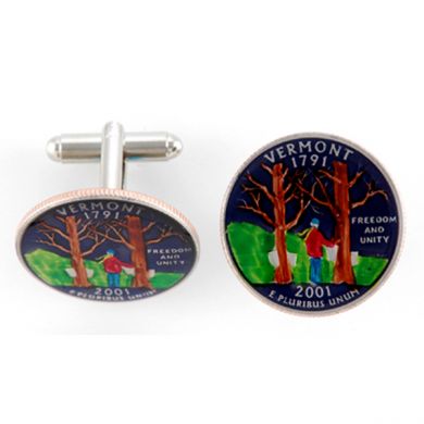 Vermont Quarter Cufflinks