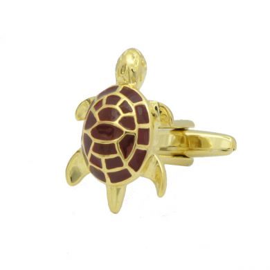 Gold Color Turtle Cufflinks