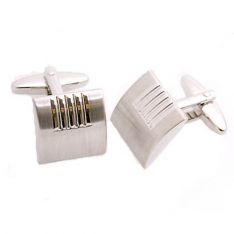 Ribbed Engraved Cufflinks