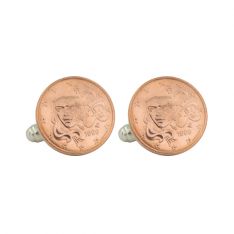 One Cent Euro Coin Cufflinks (France)