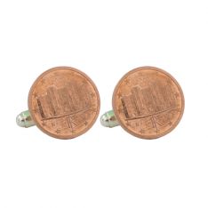 One Cent Euro Coin Cufflinks (Italy)