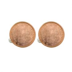 One Cent Euro Coin Cuff Links (Spain)