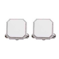 Silver Square Engraveable Cufflinks