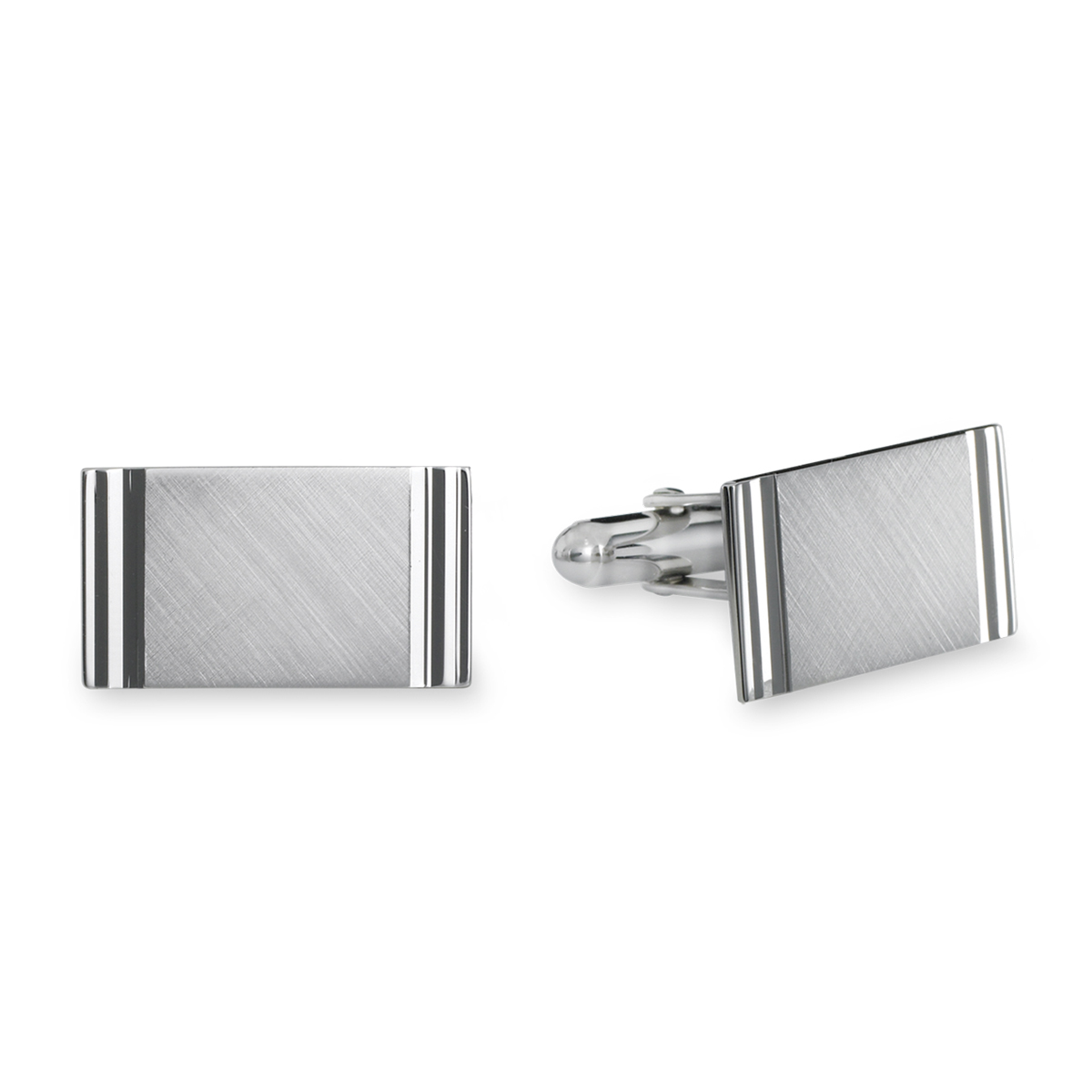Boss monogram-pattern Square Cufflinks - Silver