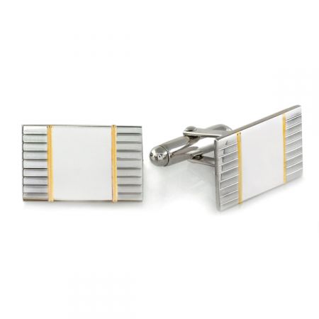 ENGRAVABLE Silver and Gold Cufflinks 33810112181