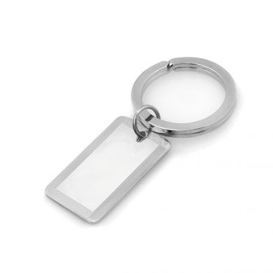 Sterling Silver Bordered Key Chain