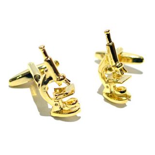 Gold Scientific Microscope Cufflinks