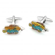 Blue and Yellow Tropical Fish Cufflinks