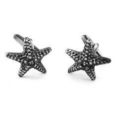 Detailed Antiqued Starfish Cufflinks