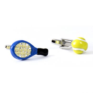 Tennis Ball and Racket Cufflinks