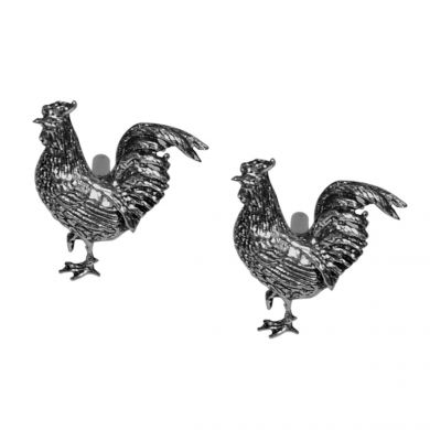 English Made Pewter Rooster Cufflinks