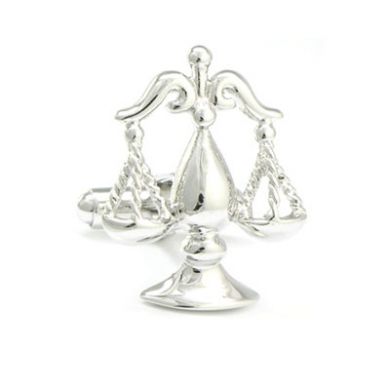 Sterling Legal Scales Cufflinks