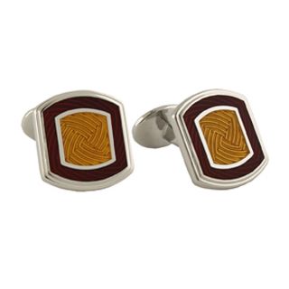 Sterling Yellow Curved Cufflinks