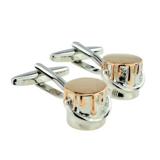 Two Tone Paint Can Cufflinks